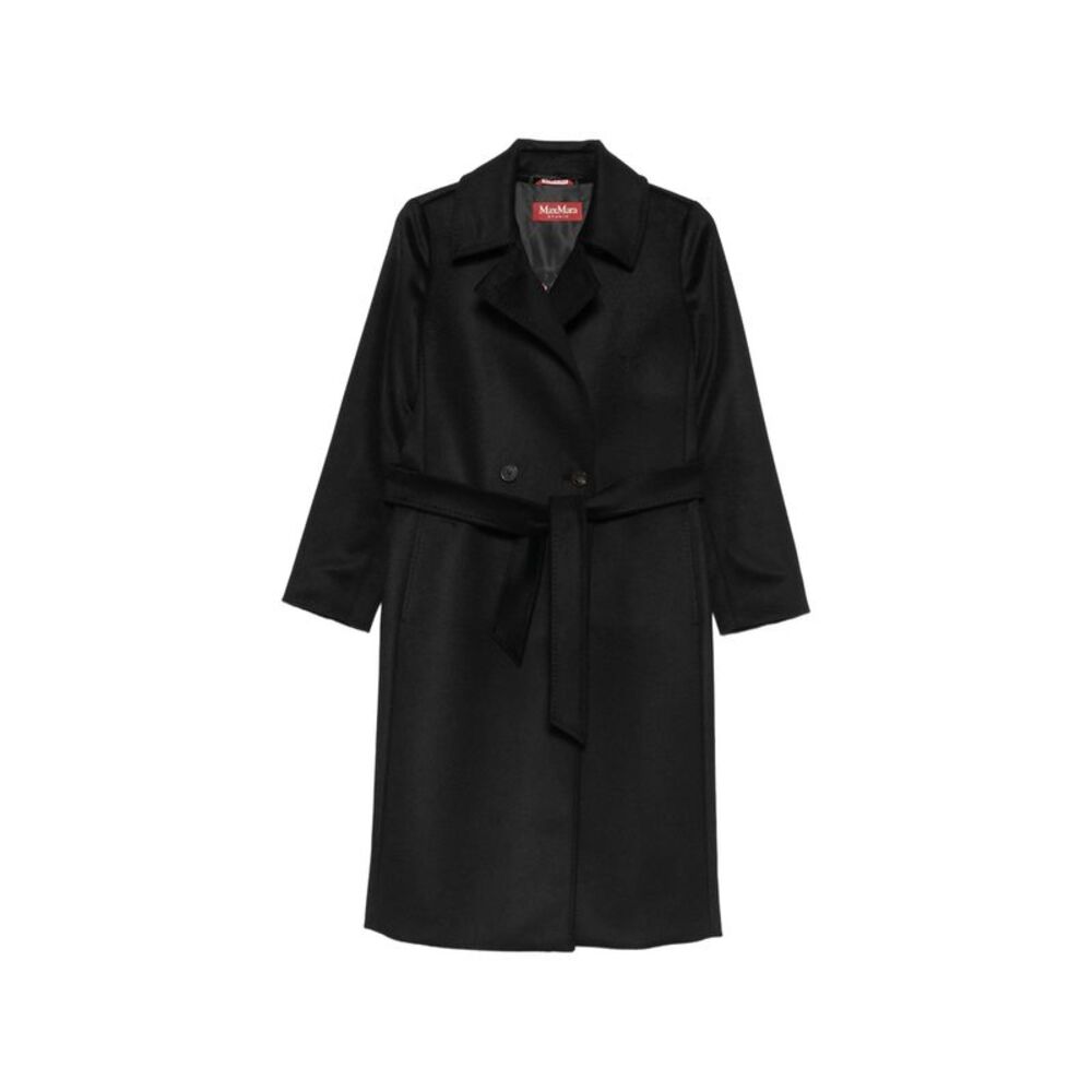 Max Mara Studio Black Coats - Double Breasted & Peacoats Women